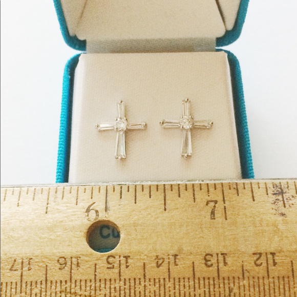 Cross Earrings - Picture 2 of 2